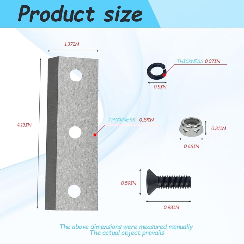 BUMLLASHOP 4-GUO054 Wood Chipper Blades 12-710-1054 Screws Compatible with Greatcircleusa, C30 Lite&3-in-1 Wood Chippers Shredders Most Brands - Image 2